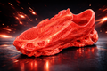 3D Printed Shoe - Lava Red